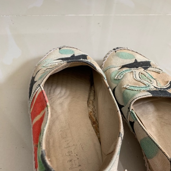 Preowned Authentic Chanel Floral Espadrilles Sz 36 - Picture 7 of 7